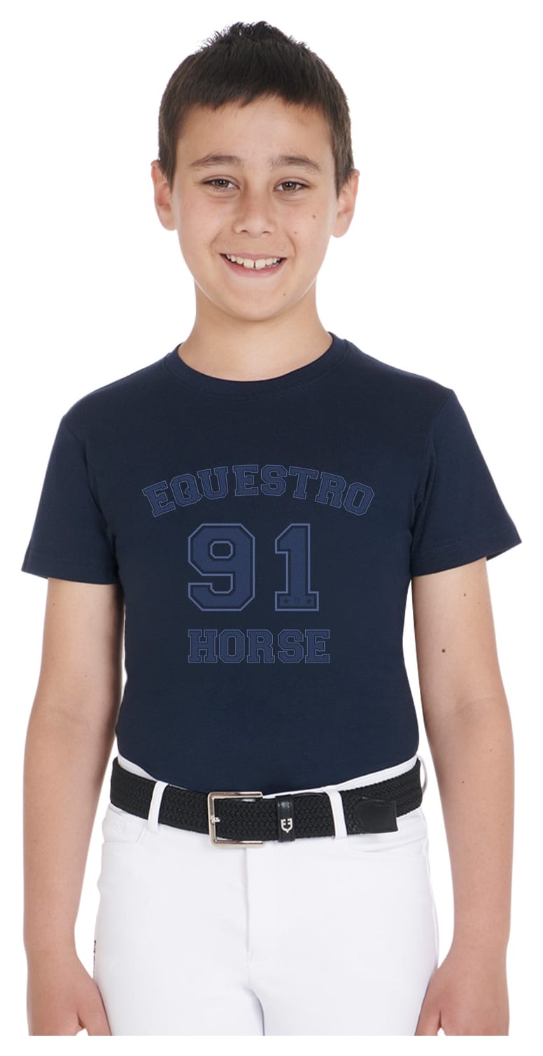 T-shirt bambino Horse Club in cotone