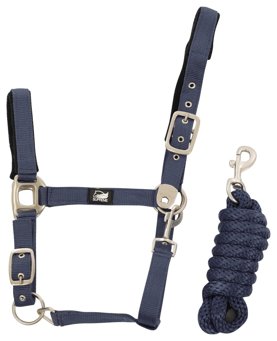 Cavezza in nylon + lunghina intrecciata